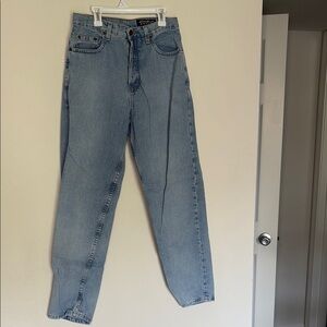 Vintage Eddie Bauer Blue Straight Leg Jeans Button Fly size 8